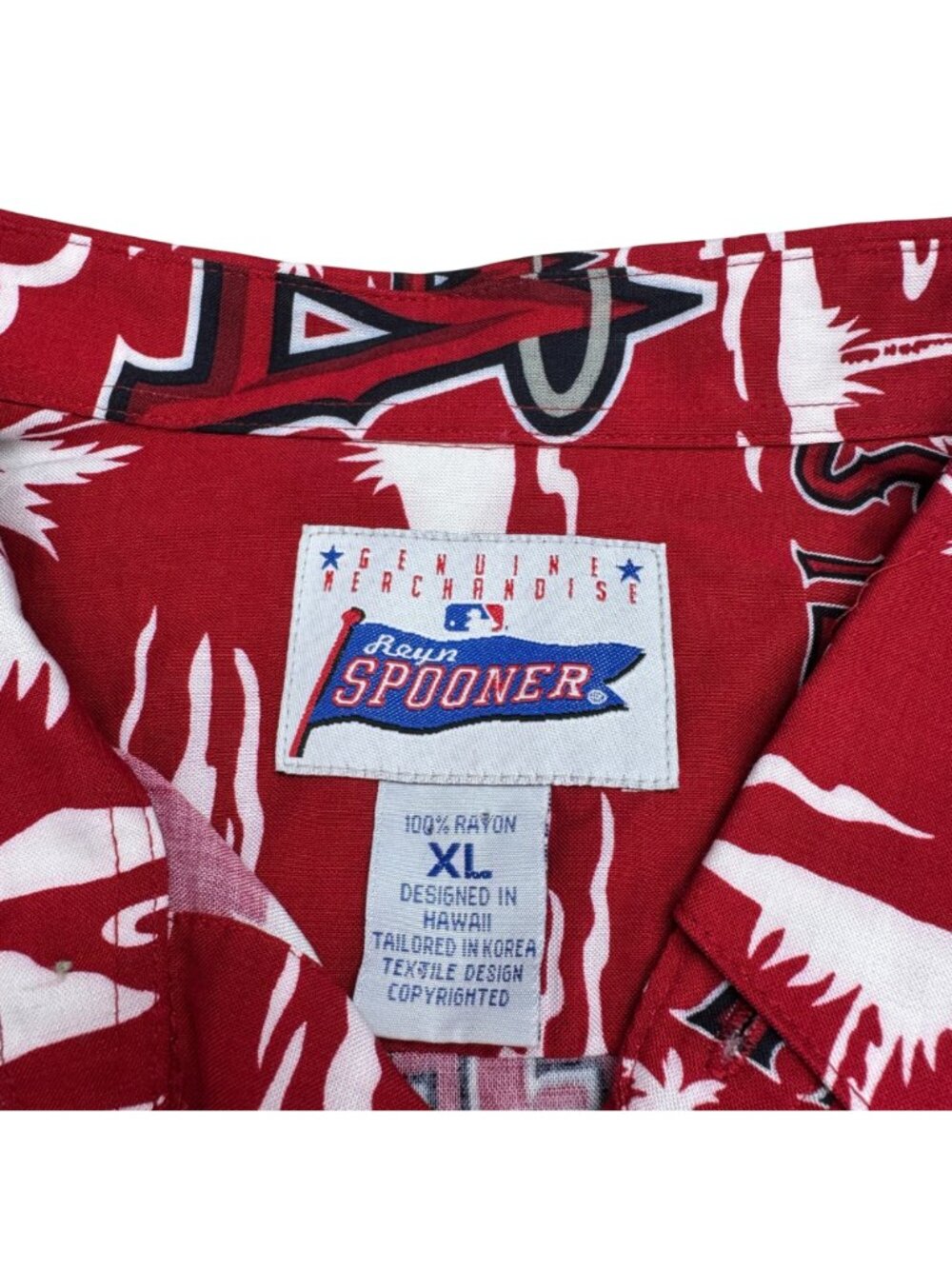 Reyn Spooner Men's Los Angeles Angels MLB SS Hawaiian Shirts Palm Tree, Size XL - Picture 5 of 7